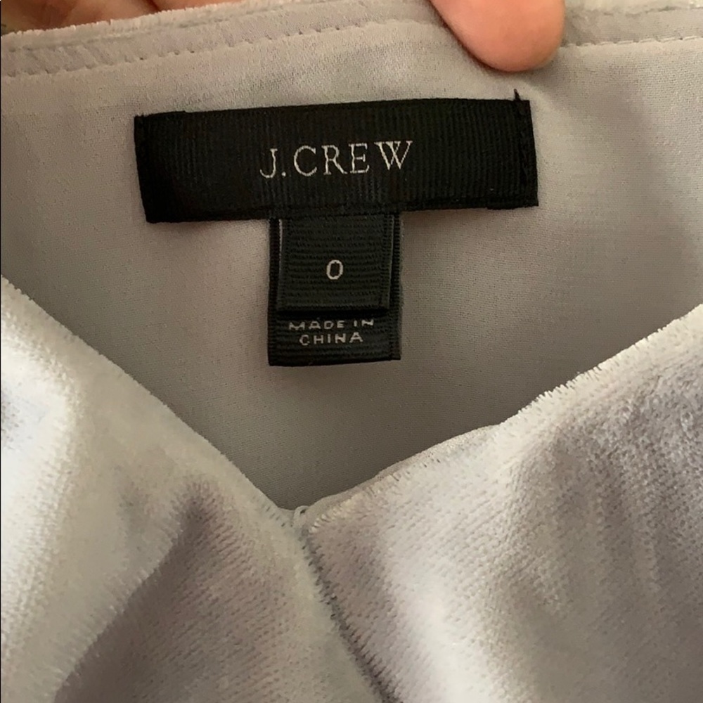 Jcrew Crushed Ruffle Velvet Tank Grey - Picture 4 of 5